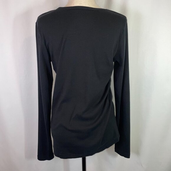 Eddie Bauer 2 Pack Favorite Long Sleeve Crewneck Tees Black White Size L TALL - Picture 6 of 13